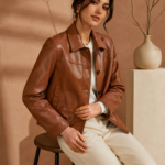Celeste Brown Leather Jacket