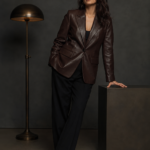 Monroe Brown Leather Blazer