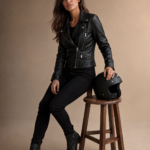 Raven Black Biker Leather Jacket