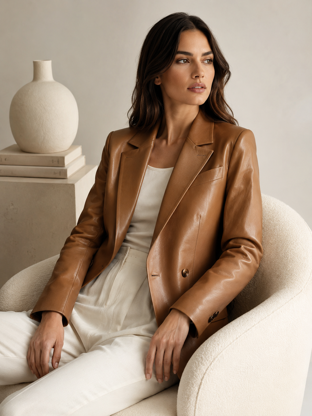 04-2.png Valencia Oversized Leather Blazer - Image 1